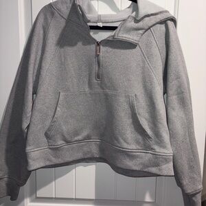 Lulu's Heather Gray Women's Half-Zip Sweater